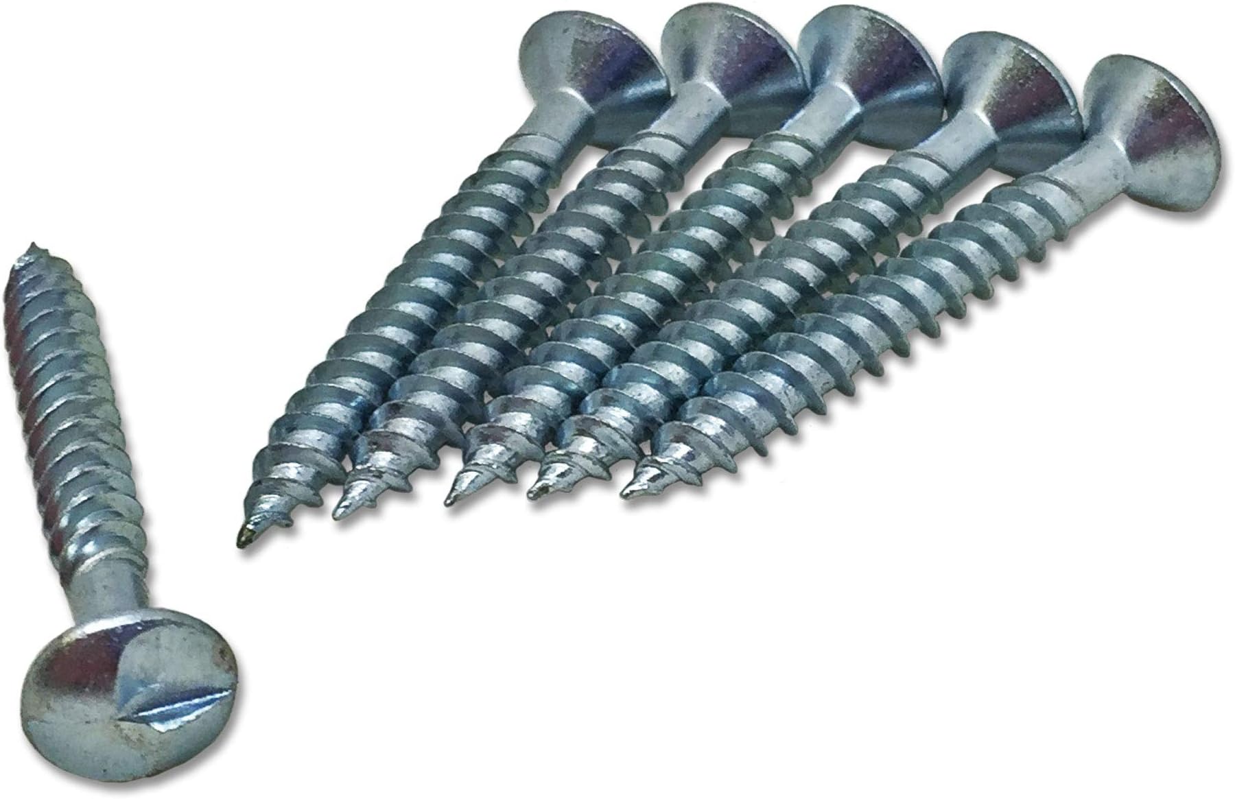 8g x 2" (4.2mm x 50mm) Pack of 10 Clutch Head (ONE Way) ZINC Security WOODSCREWS Tamper Proof