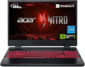 Acer Nitro 5 AN515-58-57Y8 Laptop para jogos | Intel Core i5-12500H | NVIDIA GeForce RTX 3050 Ti GPU para laptop | Tela IPS FHD 15,6" 144Hz | DDR4 de 16GB | SSD 4ª geração de 512GB
