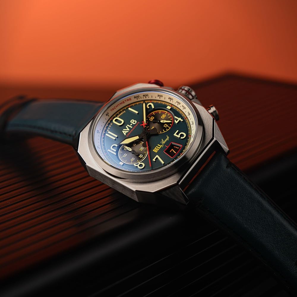 Amazon.com: AVI-8 Men's 41mm Bell X-1 Machbuster Chronograph