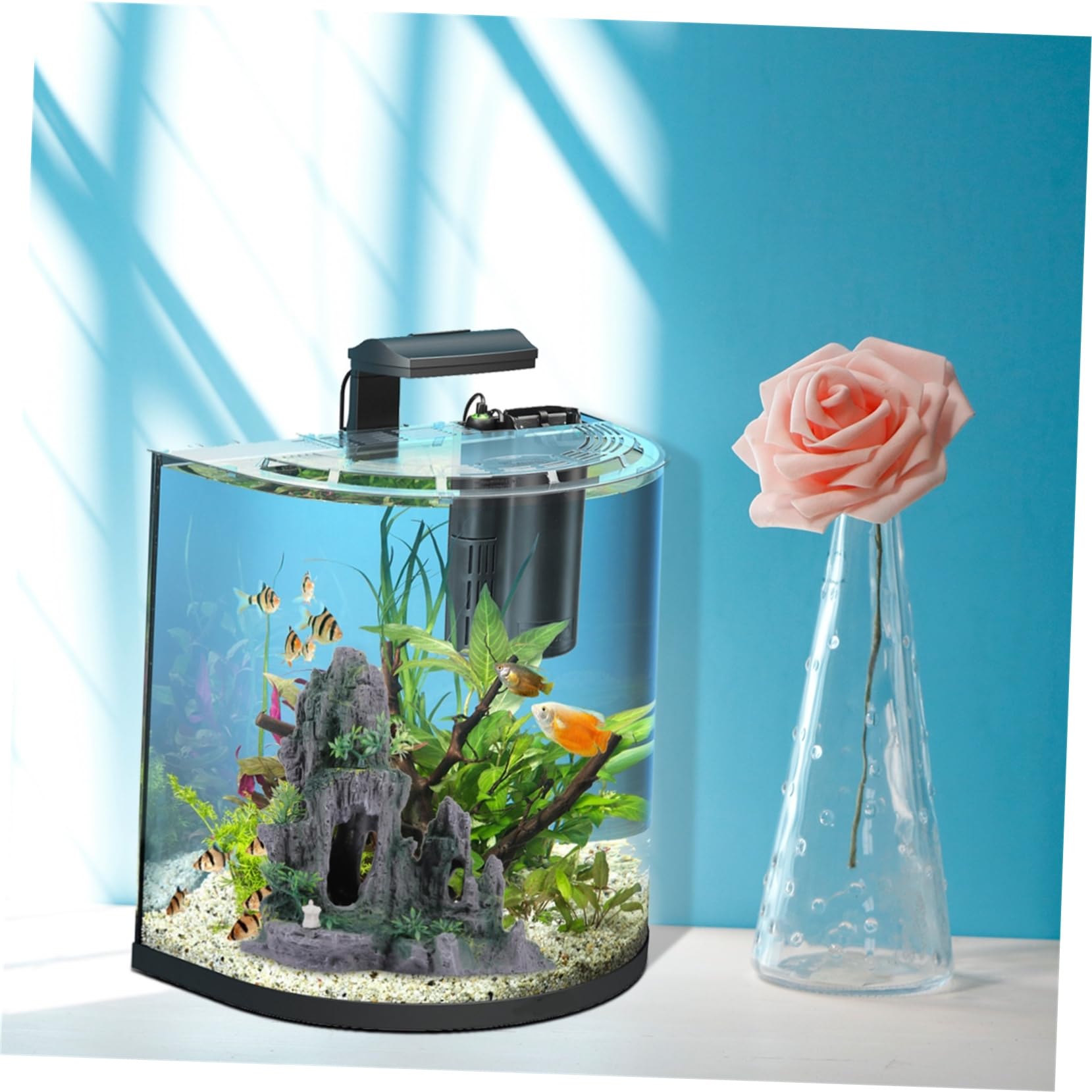 DOITOOL Adorno De Acuario Imitación De Rocas Artificiales para Peceras Decoración De Paisaje para Agua Dulce y Salada Fácil De Limpiar y Seguro para Peces y Camarones