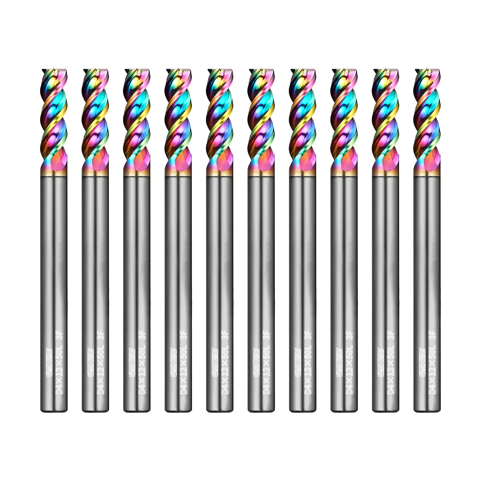 Carbide End Mill Set - Diamond Coating for Metal -14 Carbide End Mill Set - Diamond Coating for Metal -14