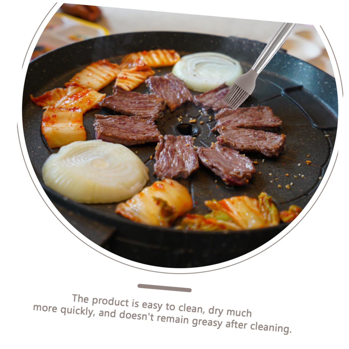 Stainless Steel Silicone Basting Brush for Grill and Pan