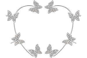 FRESHME Renaissance Elf Ear Cuffs, No Piercing Fairy Ear Cuffs Rhinestone Elven...