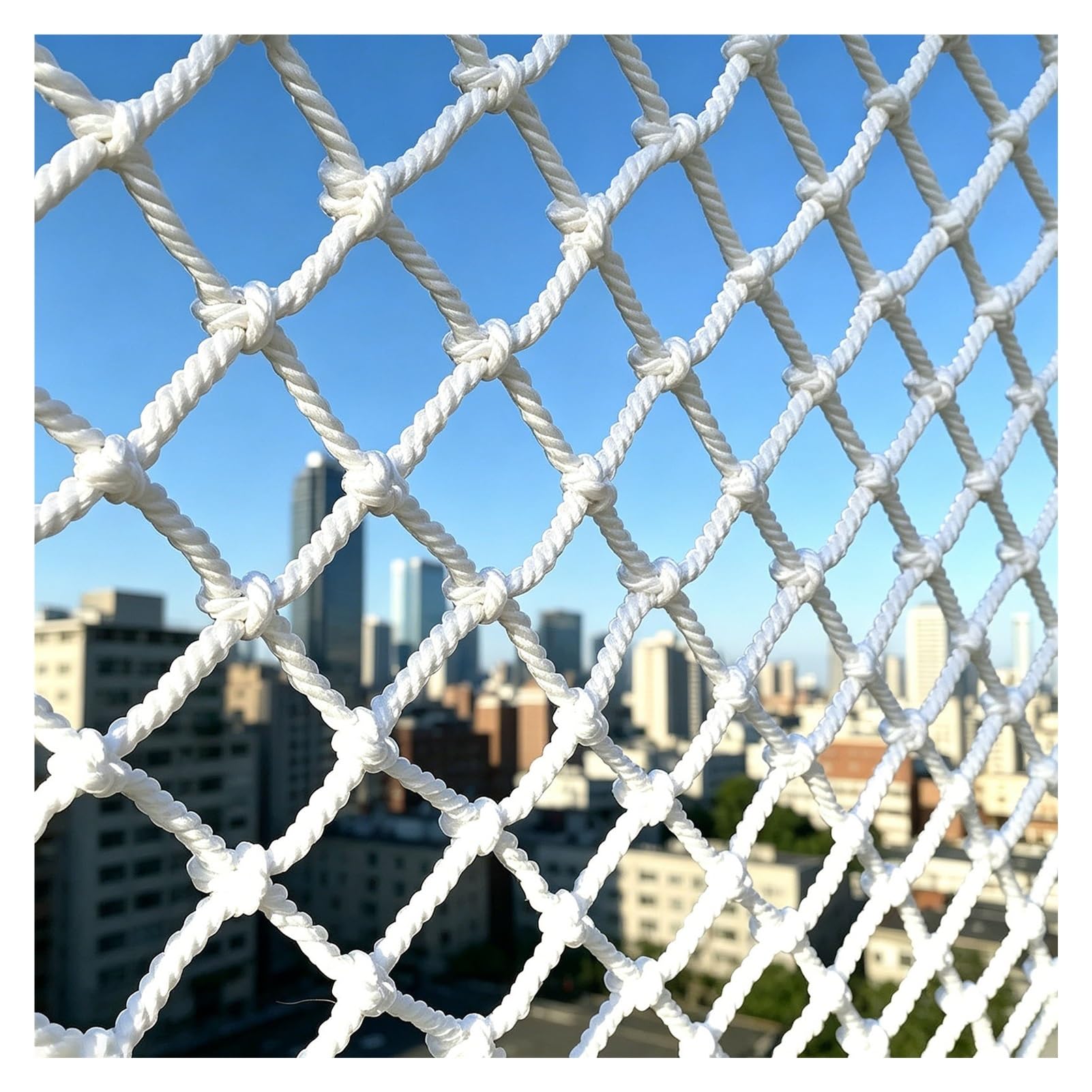 Stairway Safety Net Even Mesh Polyester Rope Net Safety Netting for Bunk Bed Balconies Lorries Gardens(3x4m/9.84x13.12ft)