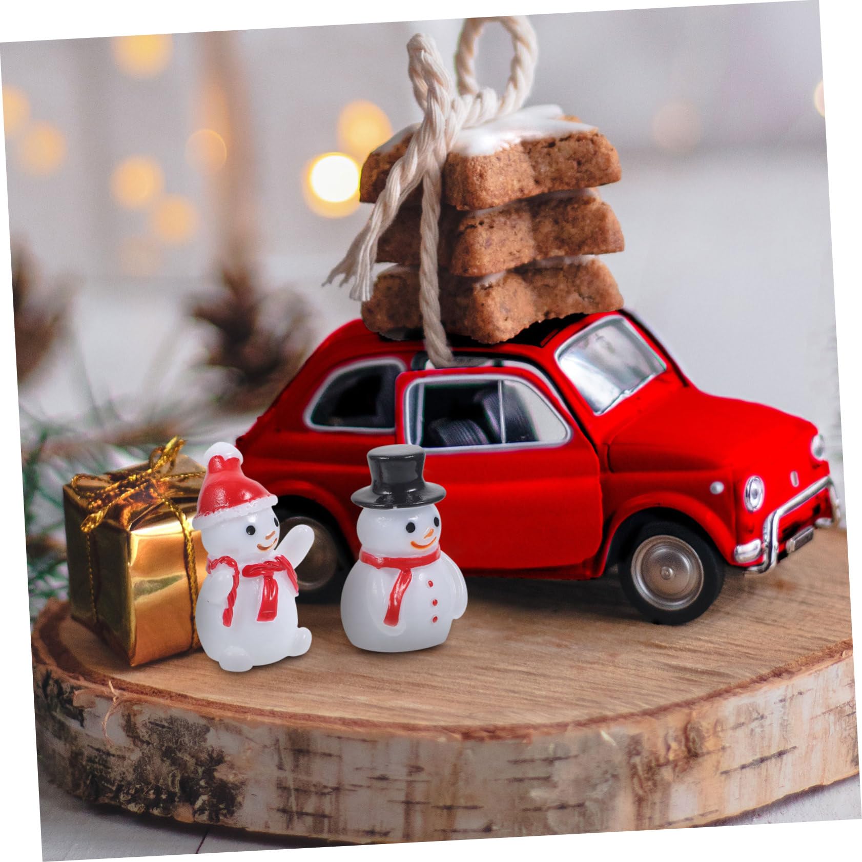 24 Figurines Miniatures De Bonhommes De Neige En Résine - Décorations De Noël Pour Micro-paysages, Jardin De Fées, étagères Et Tables De Fête - 2
