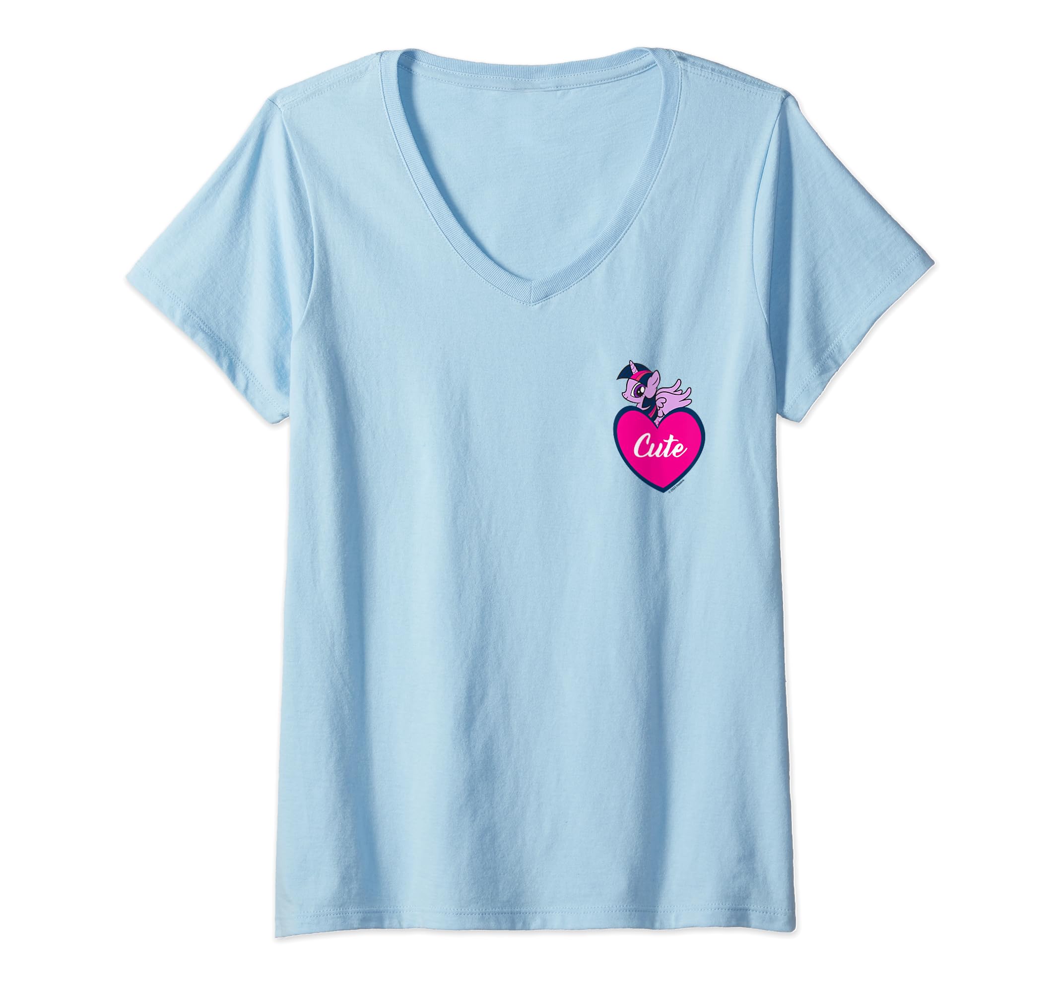 My Little Pony: Friendship Is Magic Twilight Cute Heart Logo V-Neck T-Shirt
