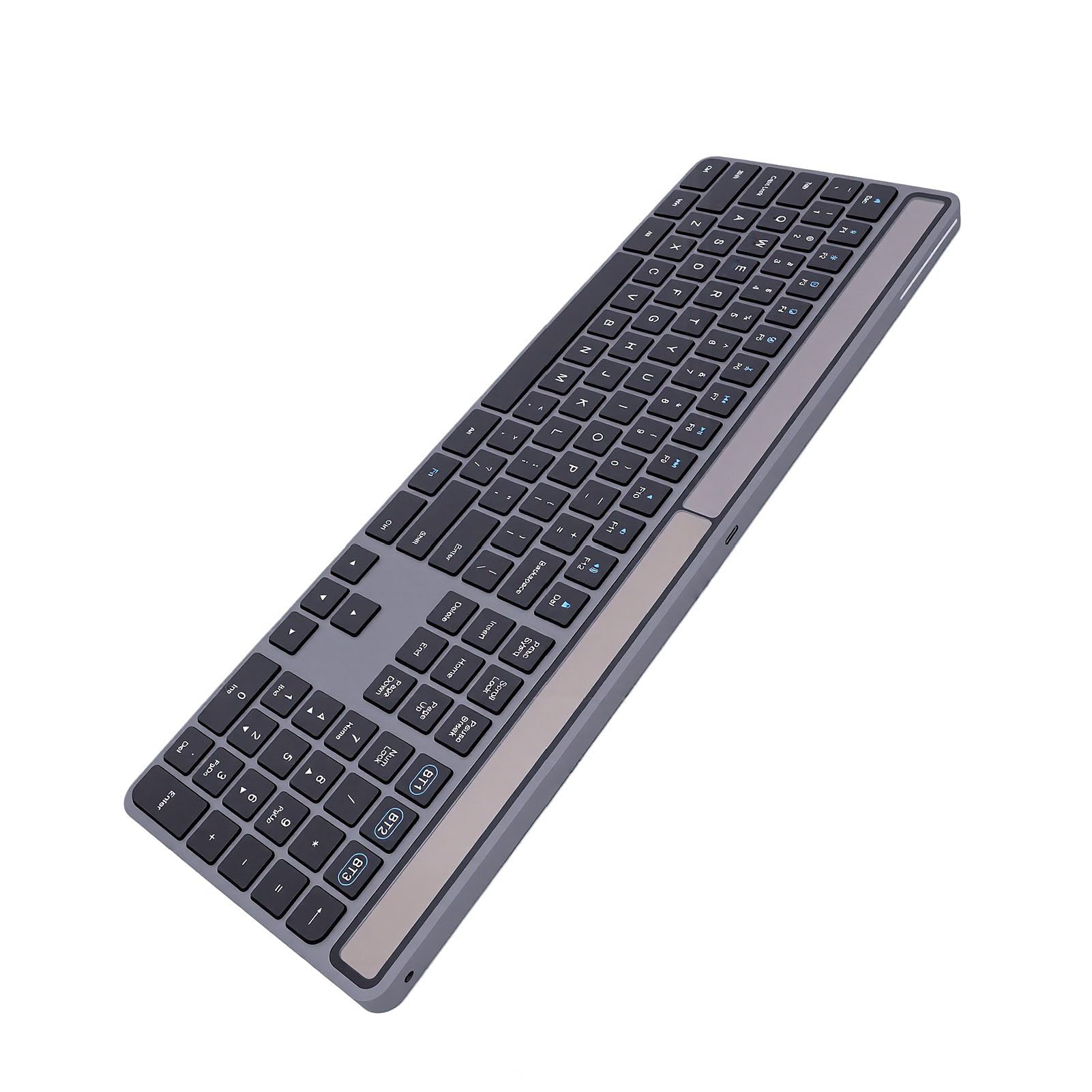 Tastiera Wireless con Ricarica Solare, 109 Tasti