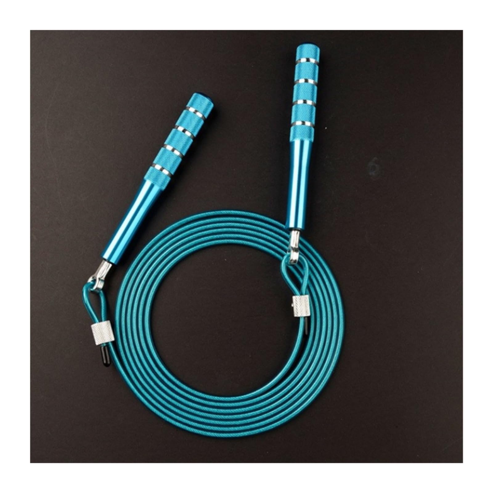 Comba De Saltar Para Deportes Mango De Aluminio, Mango De Alambre De Acero, Rodamiento De Alambre De Acero, Suministros De Ejercicio, Cuerda For Saltar Adecuada For Entrenamiento Deportivo Para Fitnes
