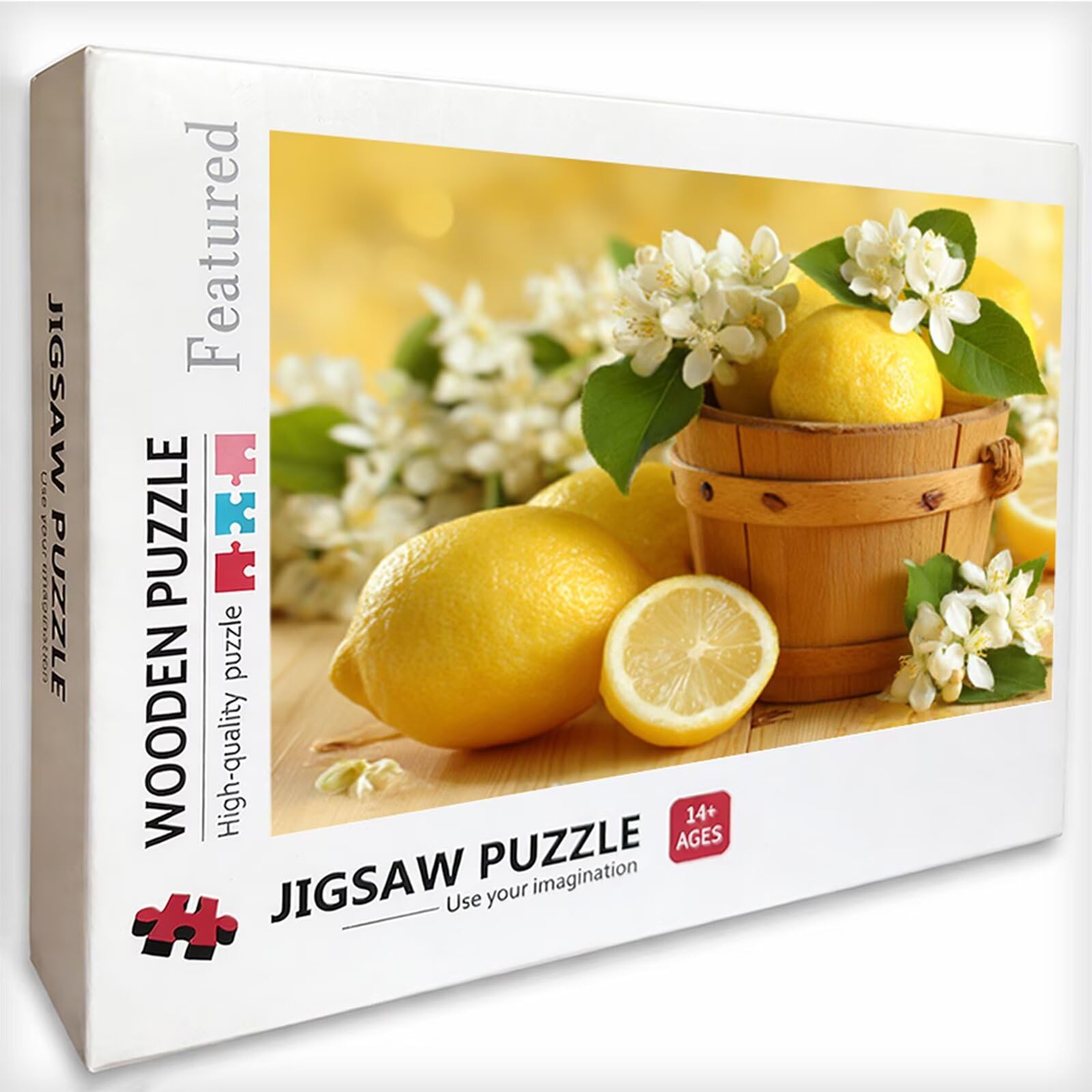Żółte drewniane puzzle 3000 sztuk, kwiat puzzle dla dorosłych z pudełkiem 122 x 81 cm, łamigłówki, dla mężczyzn kobiet nastolatek, kreatywne gry logiczne, dekoracja domu prezent, 9-7226