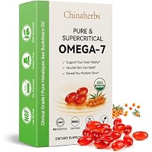 Organic Sea Buckthorn Oil Omega-7 Complete Supplement with Omega 3, 6 & 9