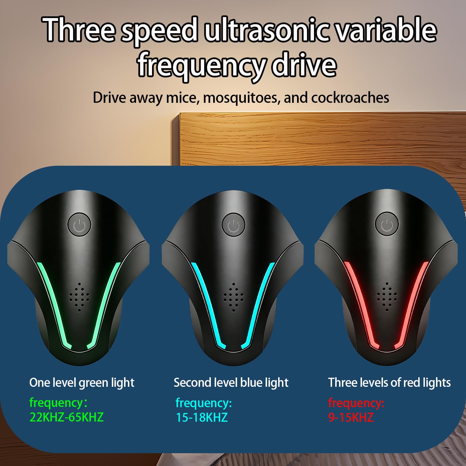Repelente Ultrasónico de Plagas Tres Modos, 4 Piezas Repelente ultrasónico de Mosquitos y Control electrónico Anti Moscas, Ratones, Cucarachas, Arañas, Roedores,Inodoro y Sin Residuos,Uso Interior