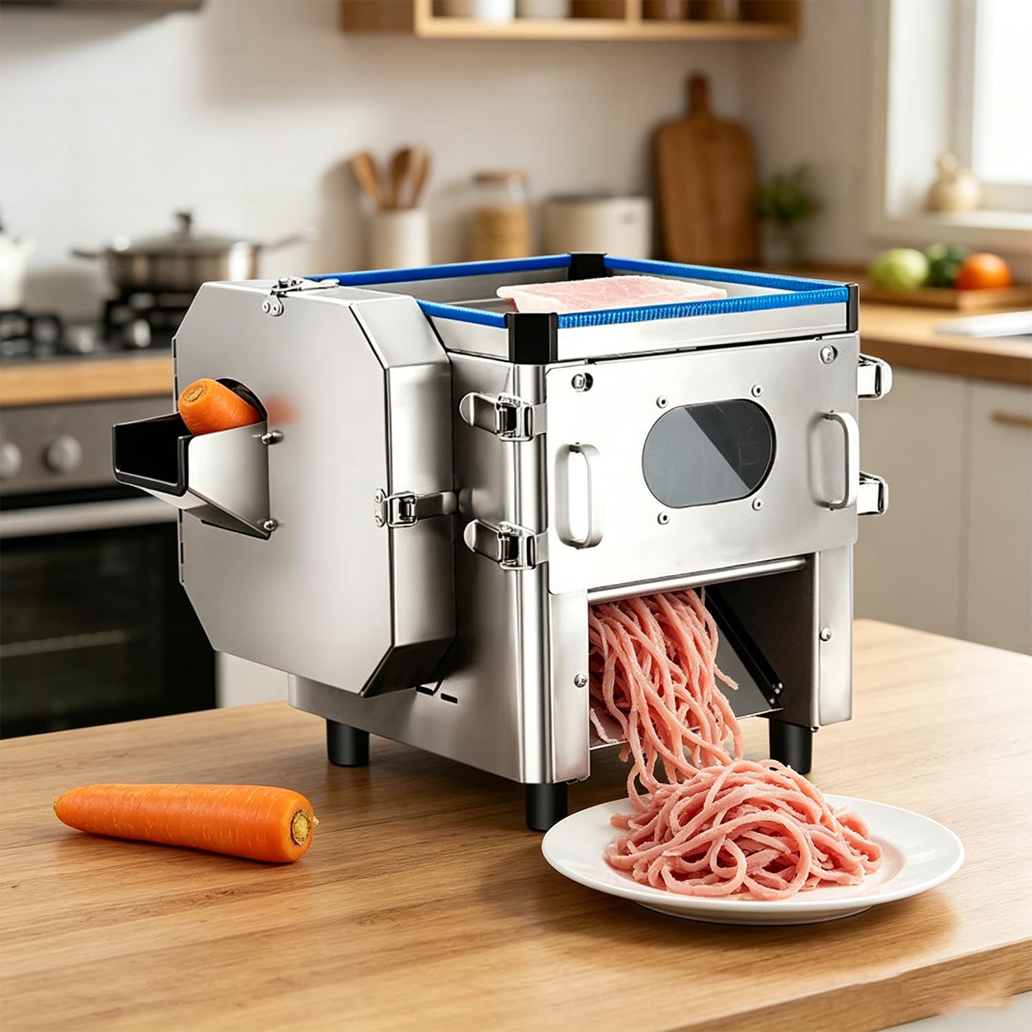 GYKOZY Commercial Meat Cutters Machine, Updated Electric Meat Cutters Machine, Professional Slicer Machine for Cutting Meat ＆ Vegetable, Stainless Steel, 5mm (5mm)