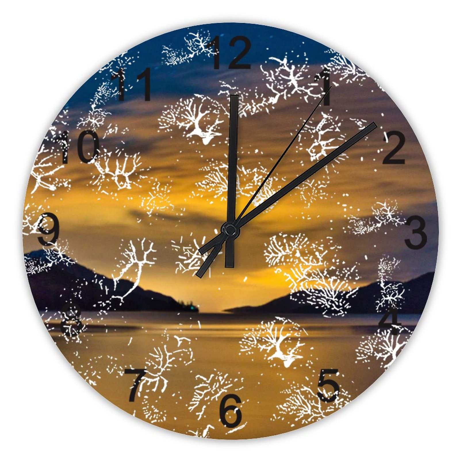 Horloge murale à piles silencieuse 40,6 cm décoration Royaume-Uni