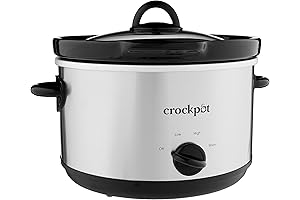 Rival Crock-Pot 5-Quart Smudgeproof Round Manual Slow Cooker with Dipper