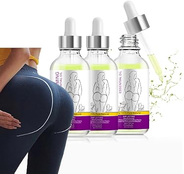 Hipup Glute Lifting Essential Oil, Natural Organic Butt Firming Enhancement Essential Oil for Women, Bigger Buttocks Firm Massage Oil Liquid Hip Lift Up Shaping Fast Effective 30ml 3pcs