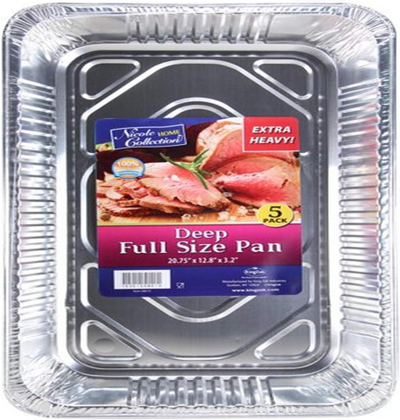 Silver Aluminum Pan Lids 20.75" x 12.08" x 3.2" (Pack of