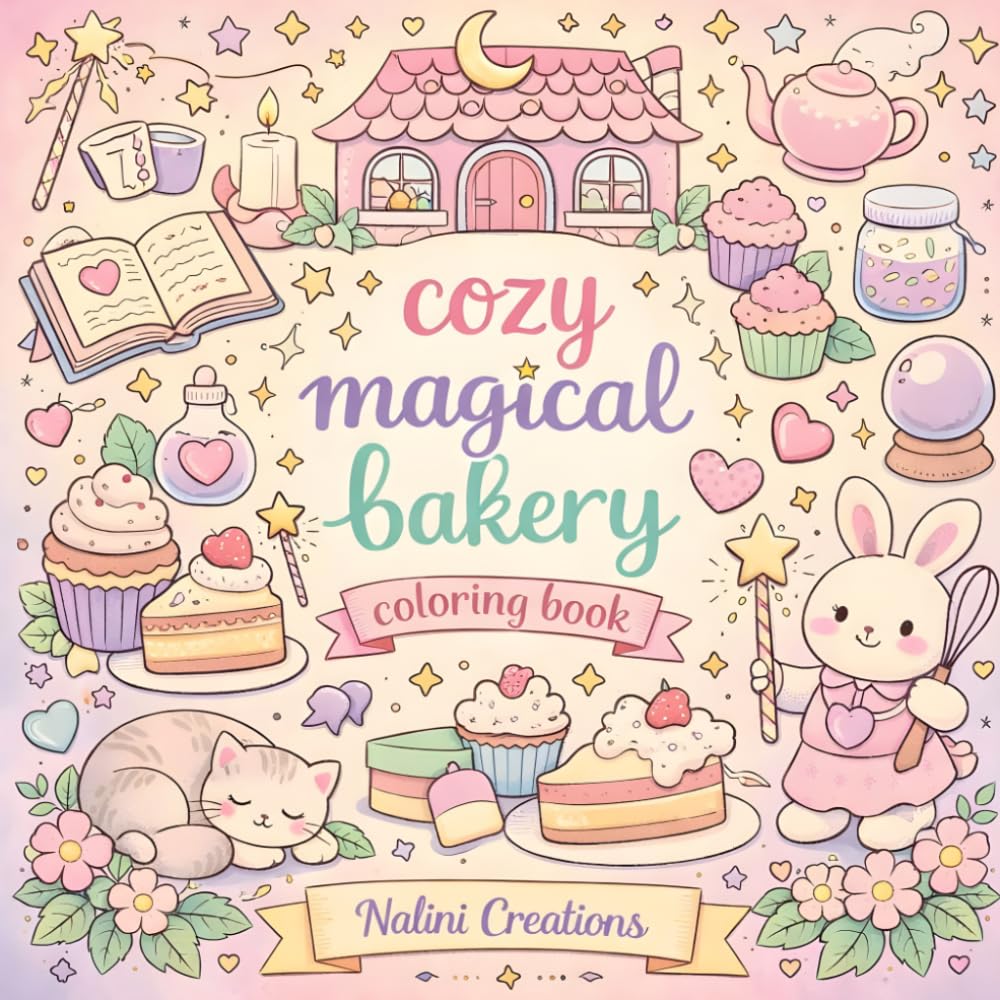 Cozy Magical Bakery Coloring Book for adults and kids.: Whimsical Sweet Treats and Enchanted Moments to Color