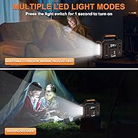 Vista 6 de ALLWEI Estación de Energía Portátil 300W, Generador Solar de 280Wh con Toma de CA de Onda Senoidal Pura de 110V, Generador de Batería de Litio