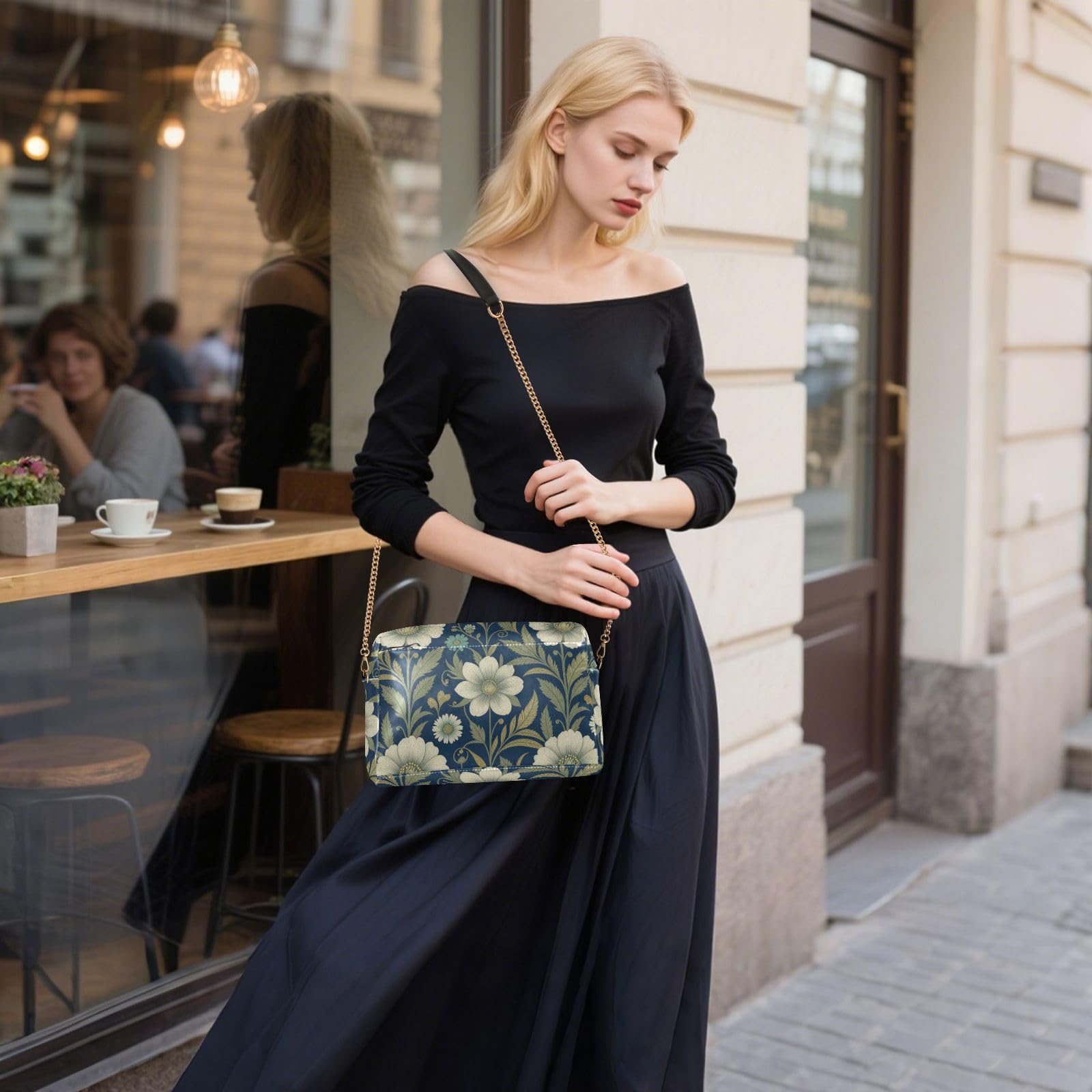 Bolso bandolera ligero con correa de cadena con capacidad de 2,5 L para