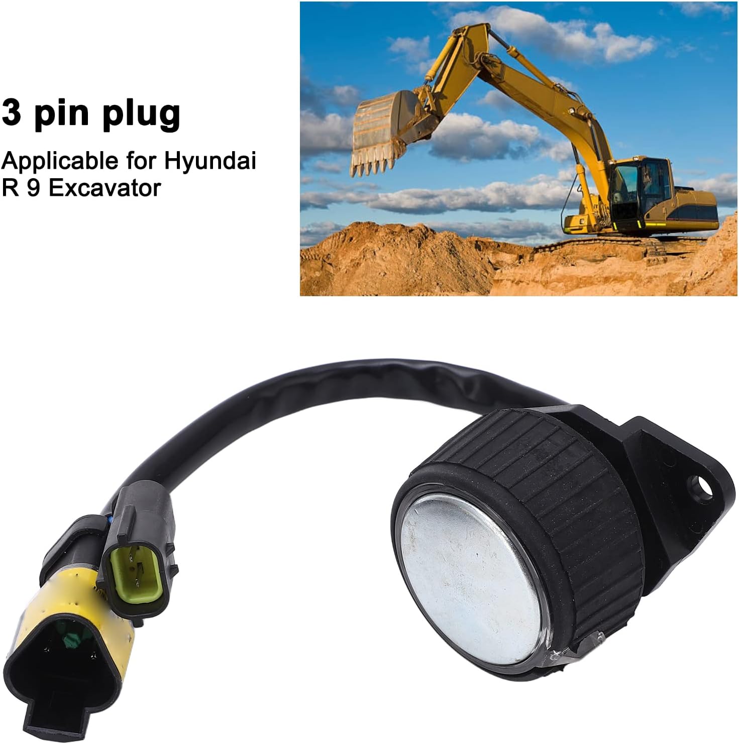 Throttle Motor Knob Switch ABS Alloy Steel Sensitive Throttle Motor Rotary Knob 21Q4‑20812 for R 9 Excavator