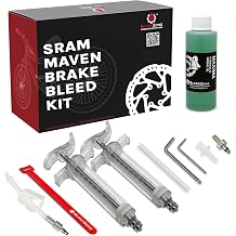 BleedZone Bleed Kit for SRAM Maven Brakes, Complete SRAM Hydraulic Brake Bleed Kit with Bleeding Edge Fitting, Reusable Syringe, Mineral Oil Hose & Adapters, MTB Bike Brake Tools & Maintenance Set