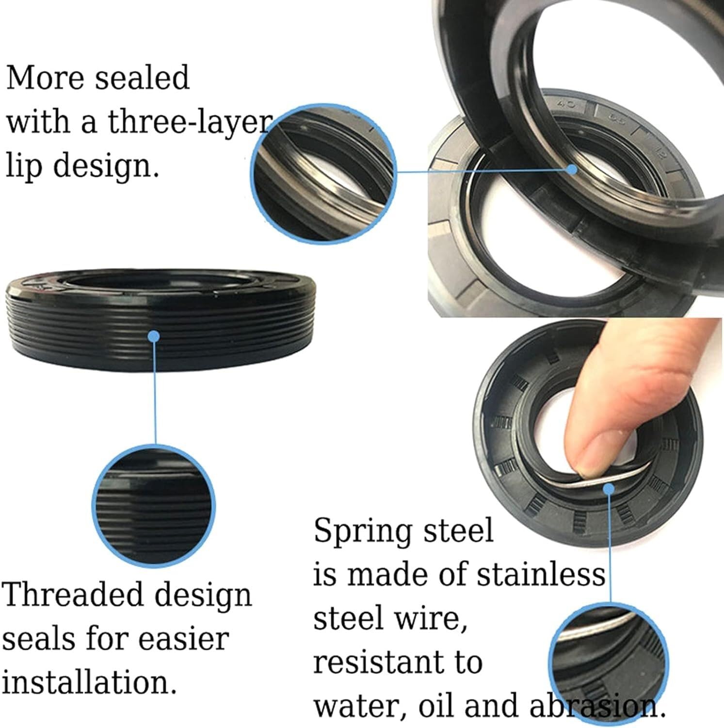 4 Pz TC Tipo NBR Rotary albero paraolio Diametro albero 20mm, Diametro esterno 47mm nitrile doppio labbro paraolio albero con la Primavera, TC-20x47x12mm