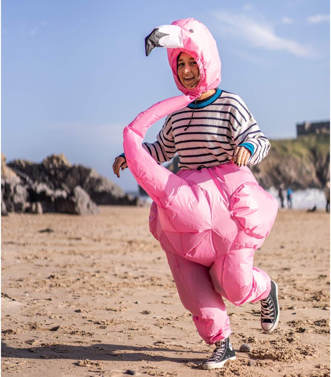 Bodysocks Pink Flamingo Safari Inflatable Costume for Adults (One Size) - Image 3
