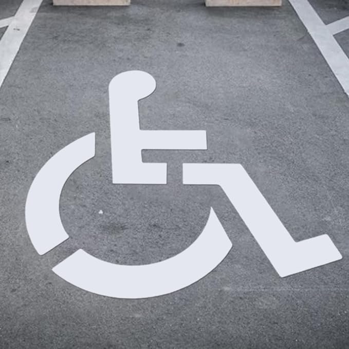 Disabled Parking Space Template, Parking Lot Stencil Handicap Parking