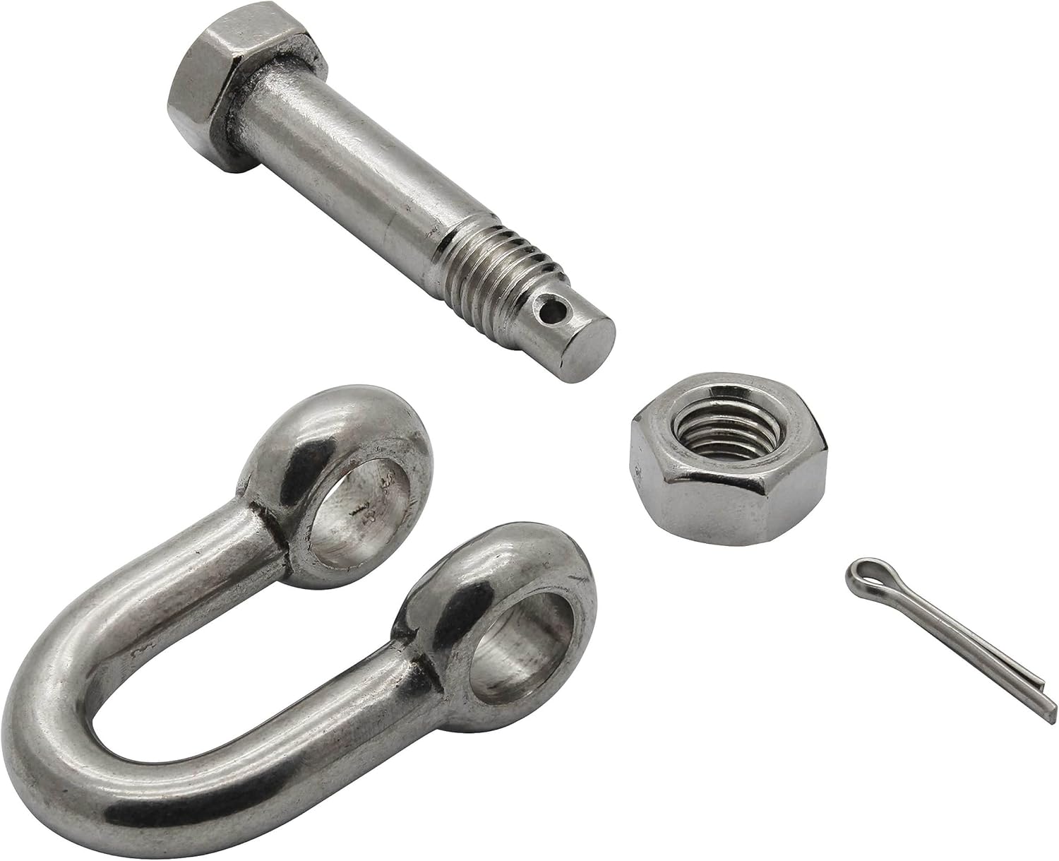 Extreme Max 3006.8345.4 BoatTector Stainless Steel Bolt-Type Chain Shackle - 3/8", 4-Pack