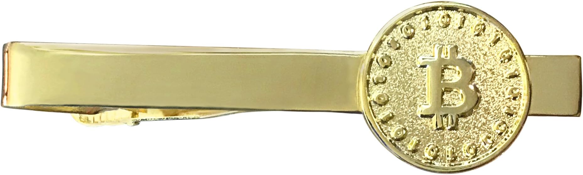 Procuffs Bitcoin Financial Blockchain BTC CYRPTOCURRENCY Gift TIE Clip Gold Wedding BAR Clasp