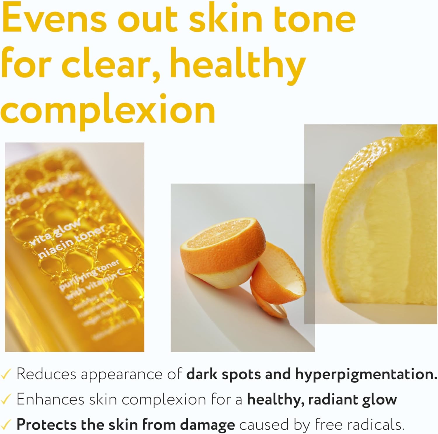 Face Republic Vita Glow Niacin Toner 160ml 5.41 fl oz | Vitamin Complex | Vitalizing & Purifying | Radiant Glow for Dull Skin | 7 Hyaluronic Acids, Vitamin C, Niacinamide | Vegan Korean Skincare - Image 4