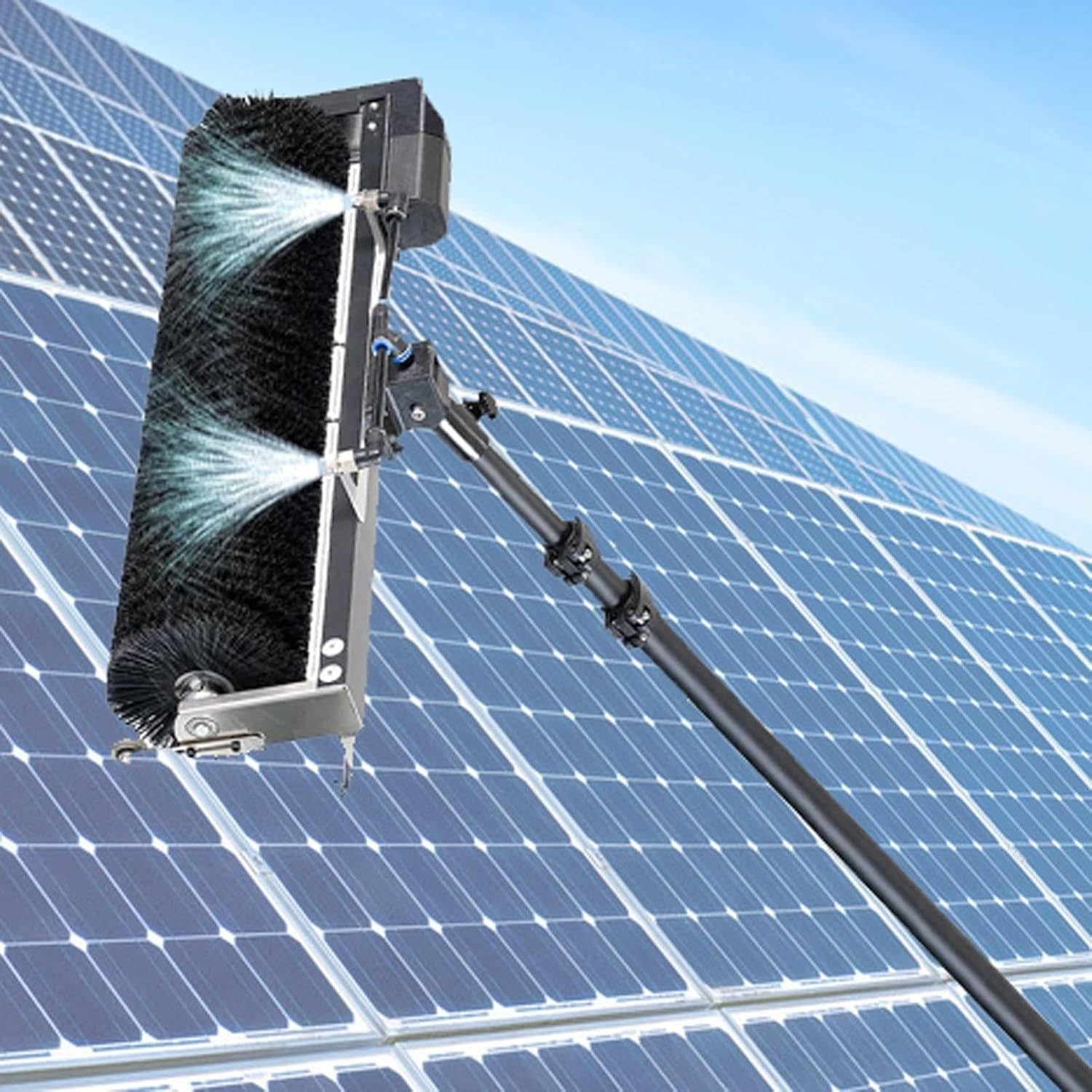 AYCDL Solar Panel Cleaning Tool, Electric Photovoltaic Panel Cleaner with Telescopic Rod, for Garden/Roof/Office Building,Lithiumbattery-550cm
