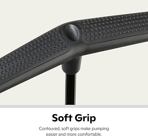 Miniatura 11 de Schwinn Bomba de bicicleta básica y de aire central, hasta 120 PSI máximo, doble cabezal se adapta a los tipos de válvulas Schrader y Presta, diseño