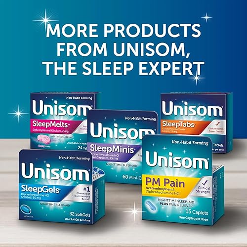 Miniatura 9 de Unisom Geles de ayuda nocturna para dormir, difenhidramina HCI 50 mg, 100 unidades, 2 paquetes