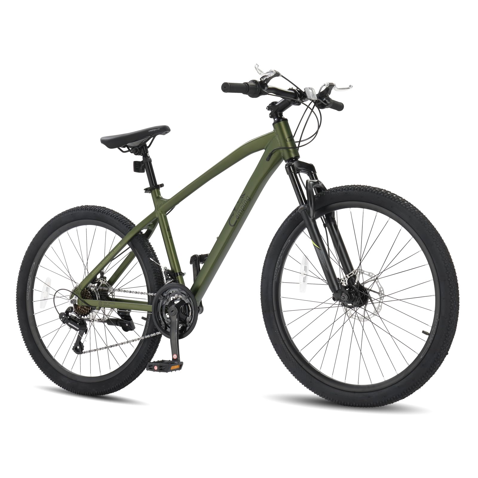 24/26/27.5" Mountain Bike Aluminum Bicycle with Ultralight Aluminum Frame, Powerful Mechanical Dual Disc Brakes, Double Wall Rims and Premium XC Tires, Men & Women Bike with Tool Kit