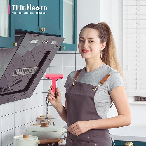 Miniatura 7 de Herramienta raspadora de cuchillas de afeitar, raspador de afeitar de 4 pulgadas con 20 cuchillas de repuesto, raspador de vidrio rosa para quitar