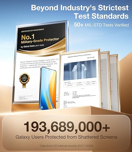 Miniatura 2 de UltraGlass TOP 9H+ Armor - Protector de pantalla para Samsung Galaxy S26+ Plus [NO.1 protección de grado militar] Protector de pantalla de vidrio