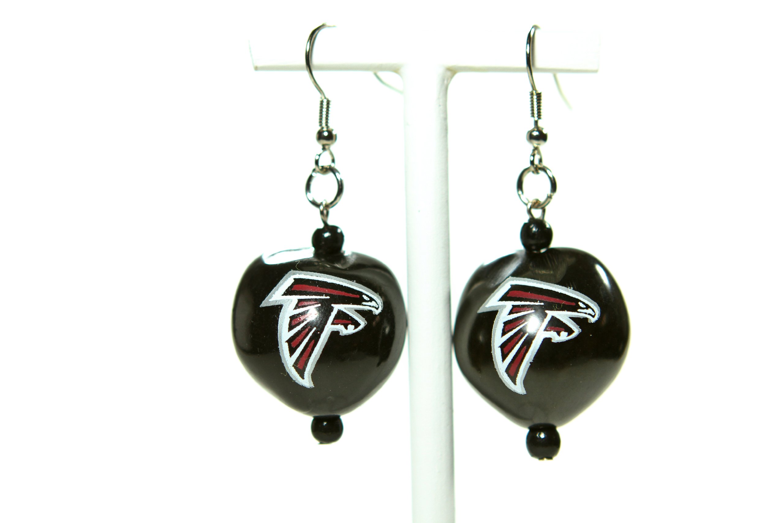 NFL Atlanta Falcons Go Nuts Kukui Nut Earrings