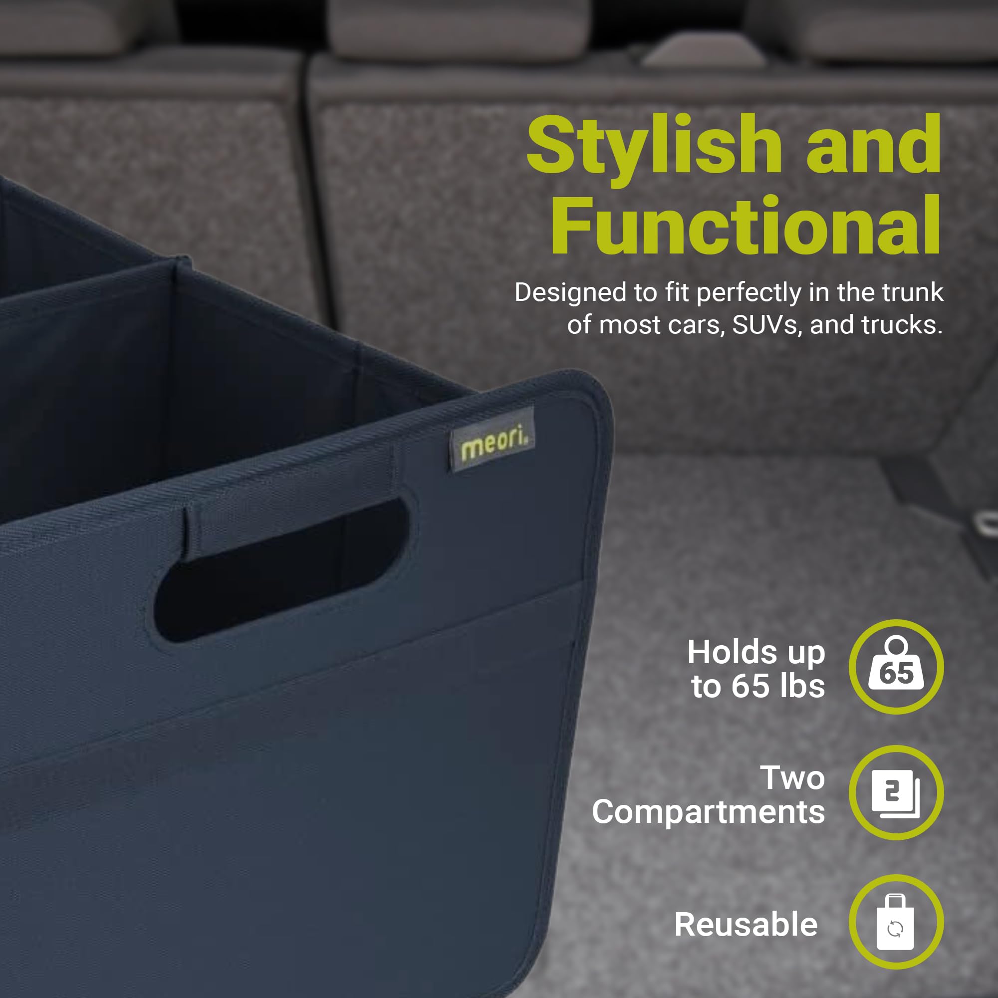 meori Faltbox Classic für Marine Blau Car, Größe L
