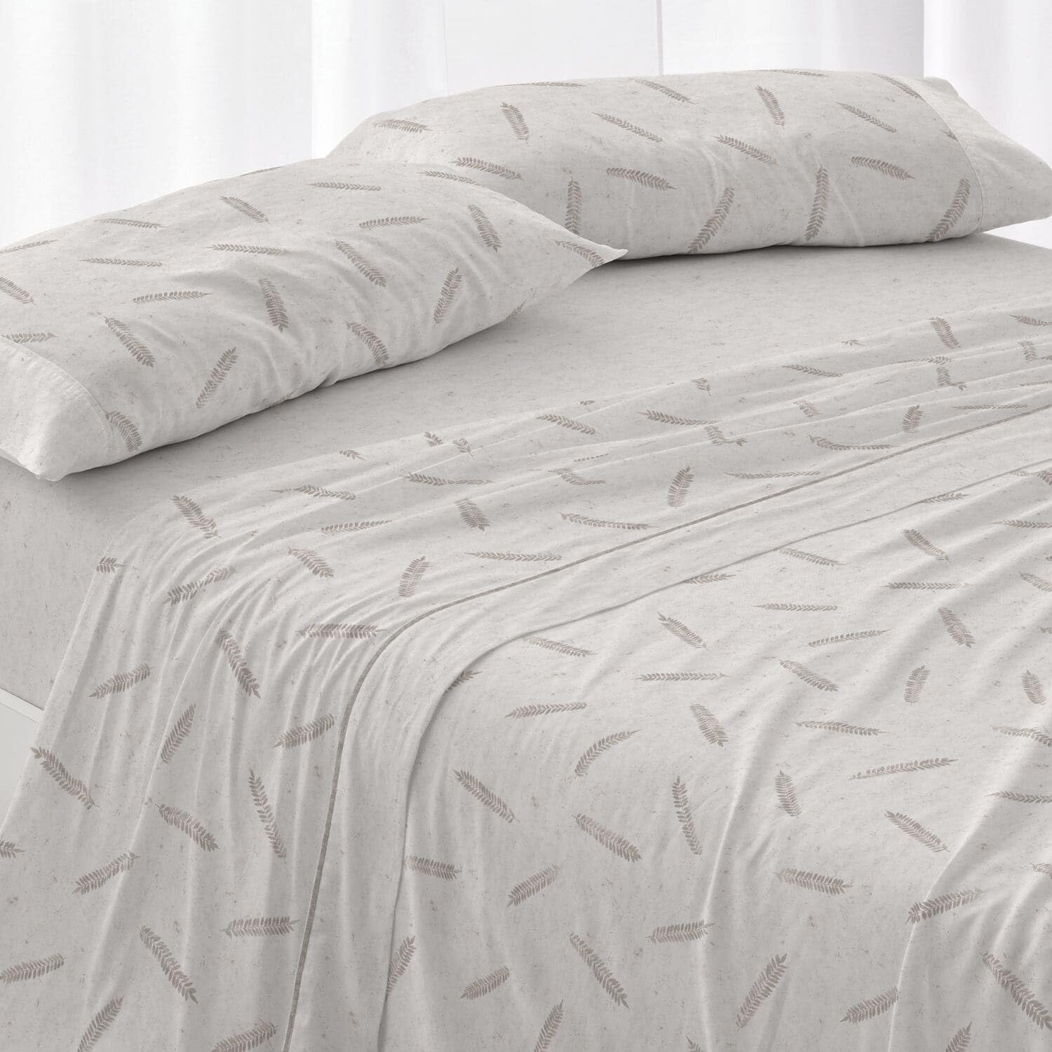 Parure de lit Burrito Blanco 90 cm : la solution anti-plis en couleur pierre