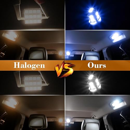 Miniatura 11 de Juego de 24 bombillas LED para interior de automóvil, 194 T10 DE3175 578, 1.220 in, 1.654 in, bombillas de repuesto para el mapa del automóvil