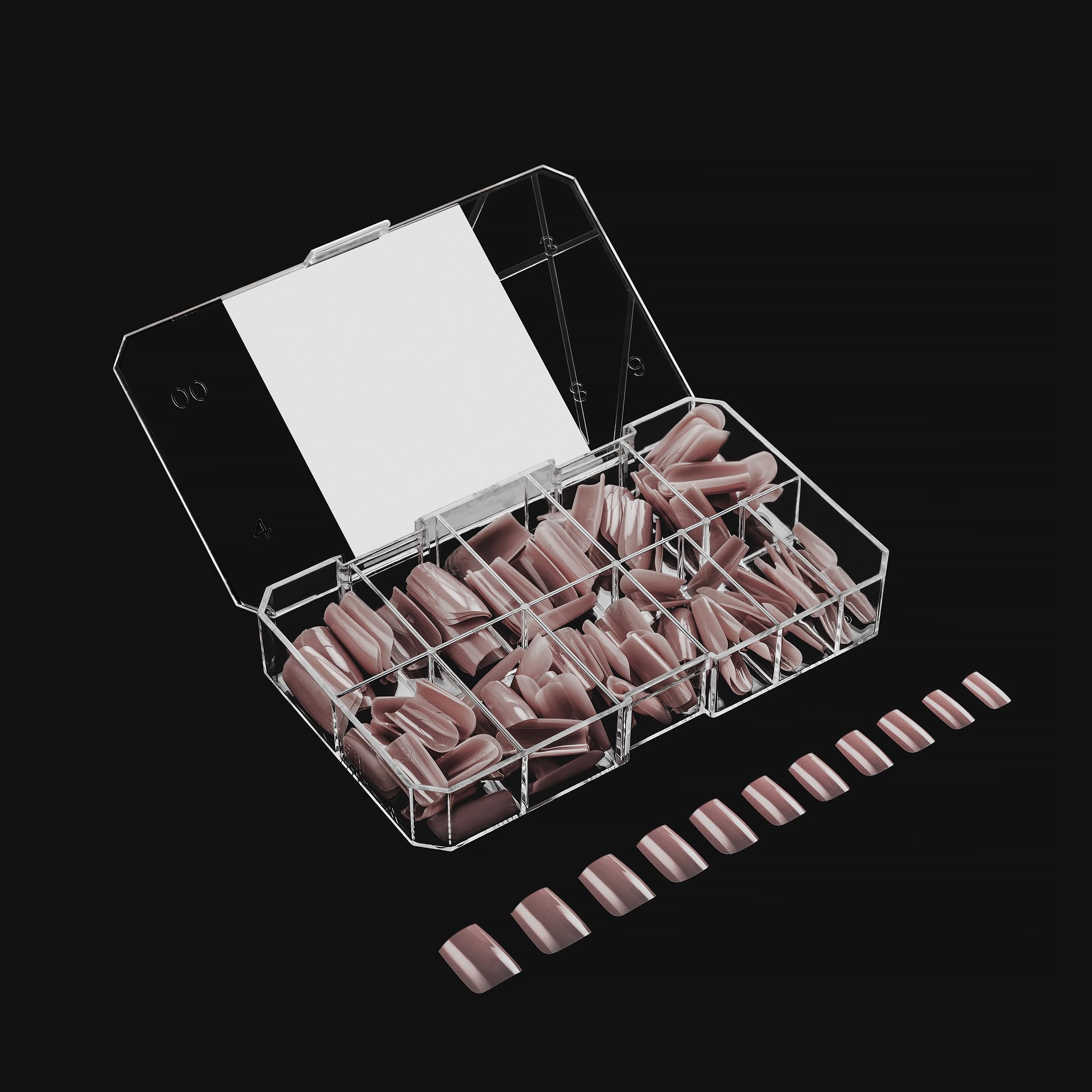 Apres Neutrals Gel-X Mia Box Of Press On Nails, 11 Sizes 00-9, Soft Gel Nail Tip Box (150pcs) (Natural Square Short, 150pcs)