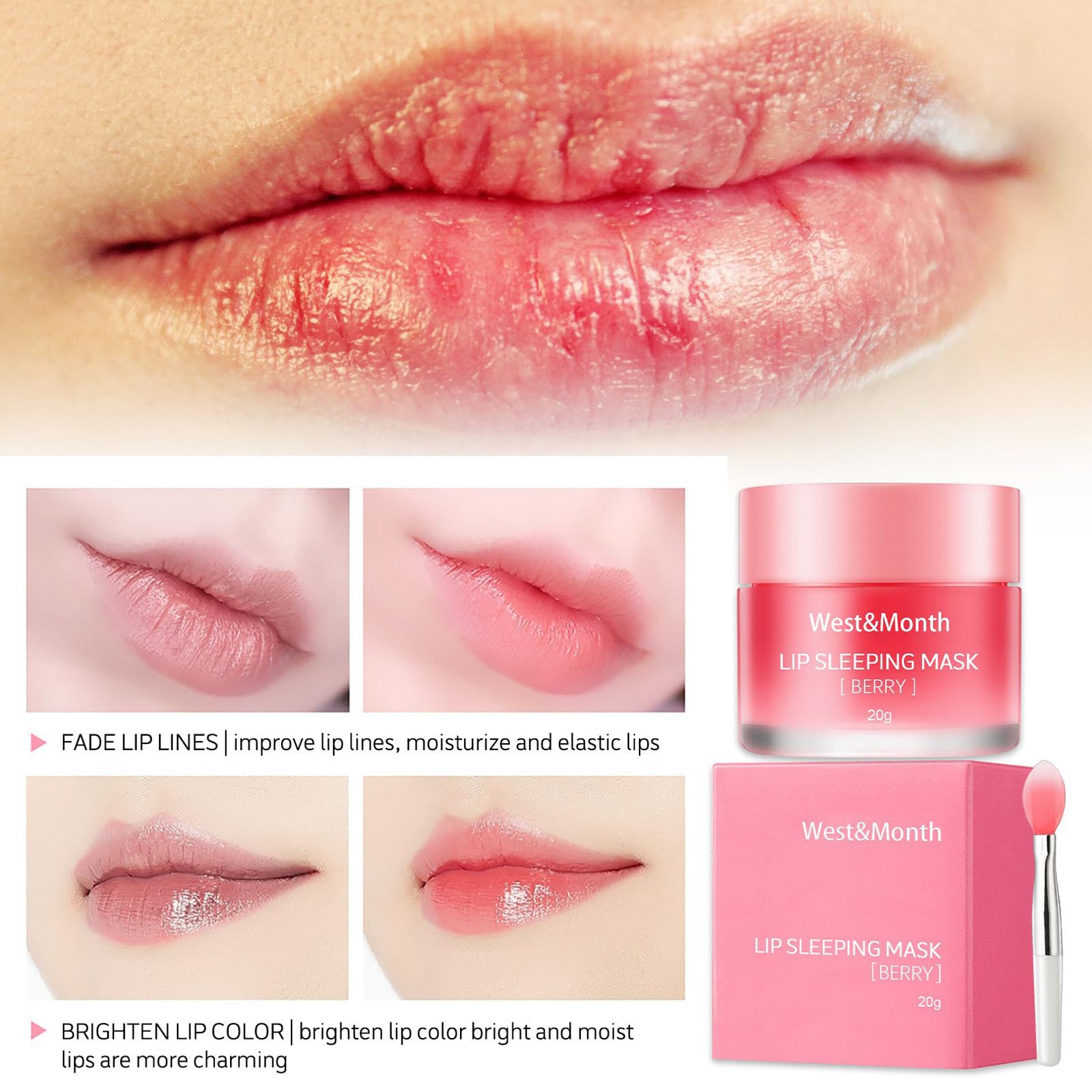 Lip Mask, Lip Sleeping Mask, Lip Sleep Mask Overnight Lip Skincare Lip Oils - Image 4