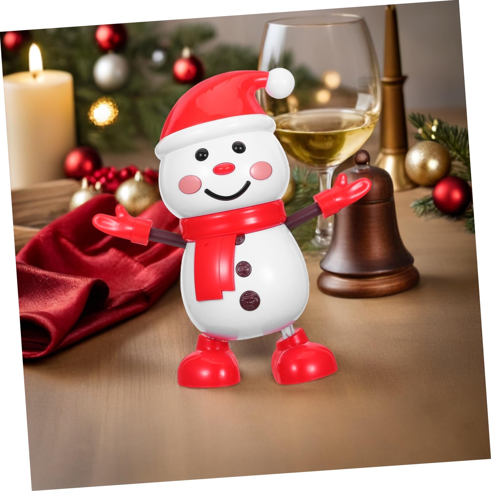 Muñeco de Eléctrico Que con Adorno Navideño para Decoración Festiva Hogar Oficina y Coche Regalo Seguro para Fiestas de Invierno