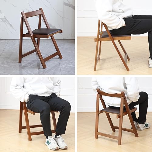 Miniatura 5 de Sillas de comedor plegables con asiento acolchado, sillas ligeras para fiestas, paquete de 2 sillas plegables para cenas, fiestas, bodas, eventos de