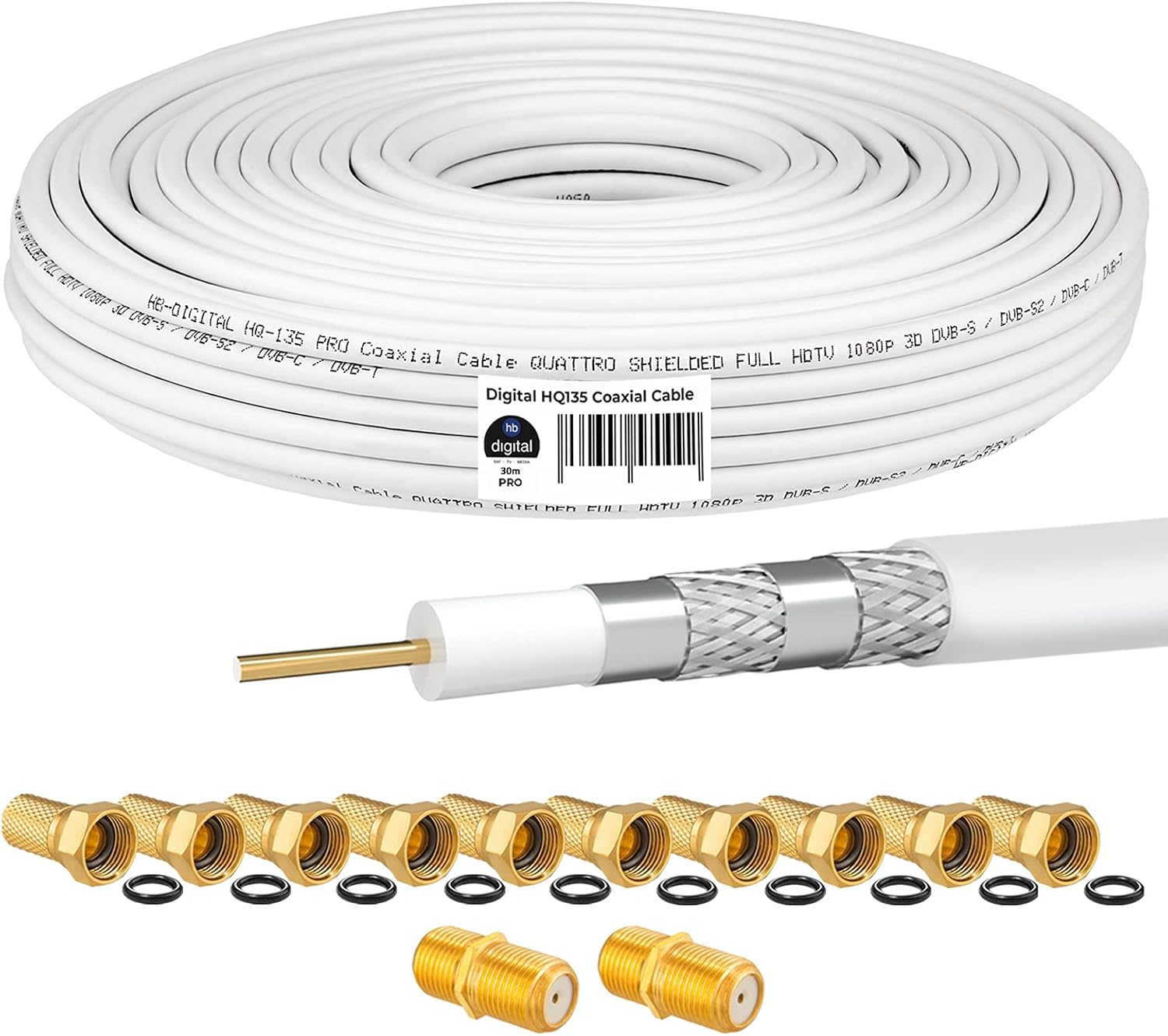 Cavo Satellitare Doppio Con 2x 7mm Cavi Coassiali - Cavo - Foto 10