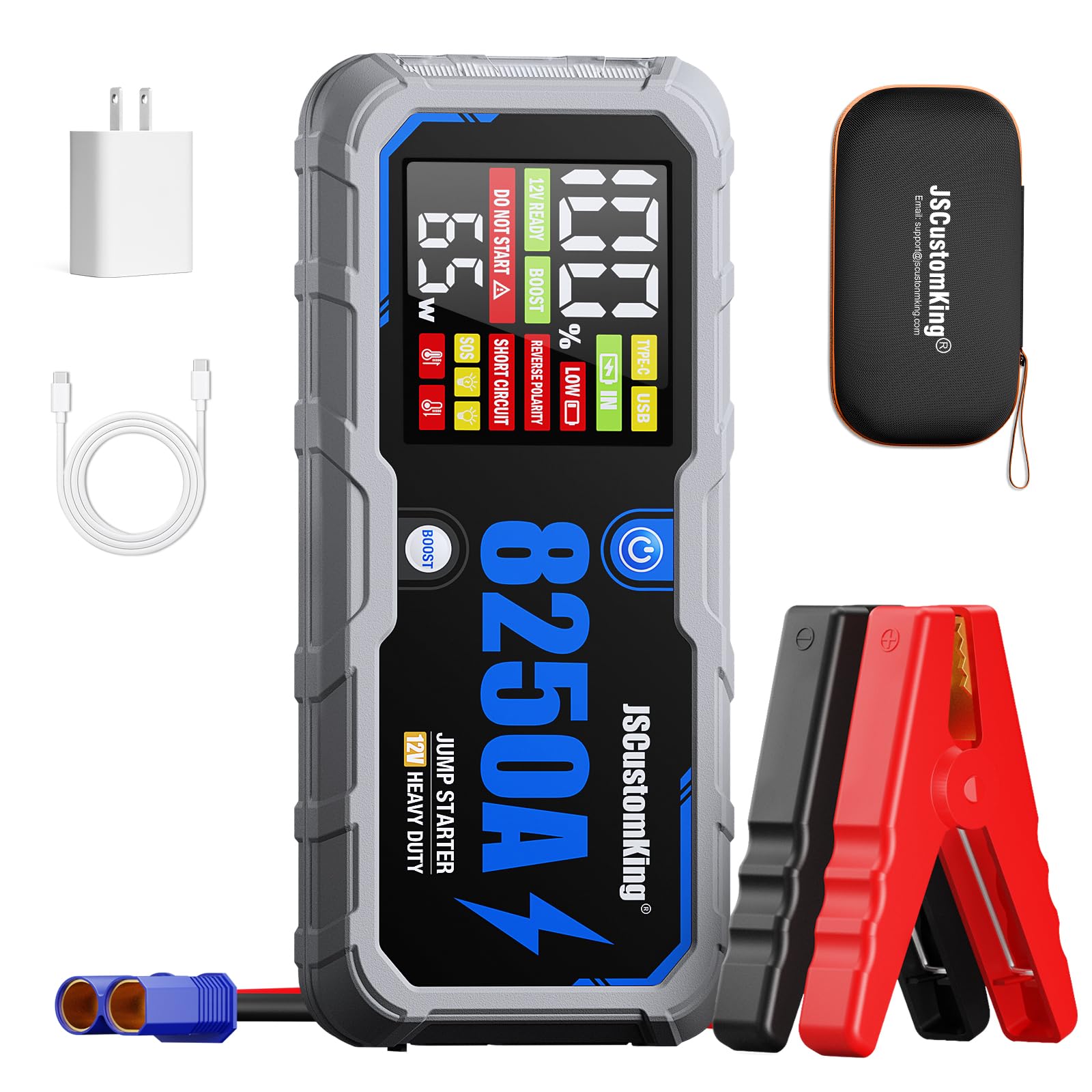 8250A Jump Starter Battery Jump Starter Battery Pack with PD-65W for All Gas or 10 0 L Diesel