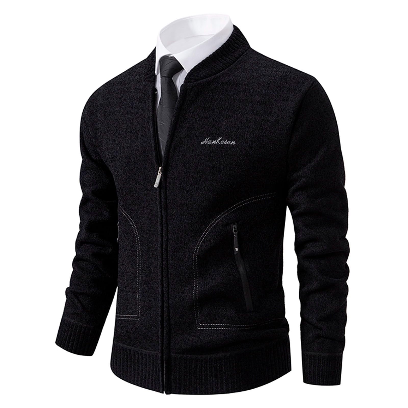 Pull Zip Homme, Pull Homme Col Roulé Pull-Over en Tricot à Col Roulé pour Homme Couleur Assortie à La Mode