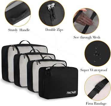 BAGAIL Packing Cubes for Suitcase 8 Set, Lightweight Luggage Packing Organizers Packing Cubes for Travel Accessories