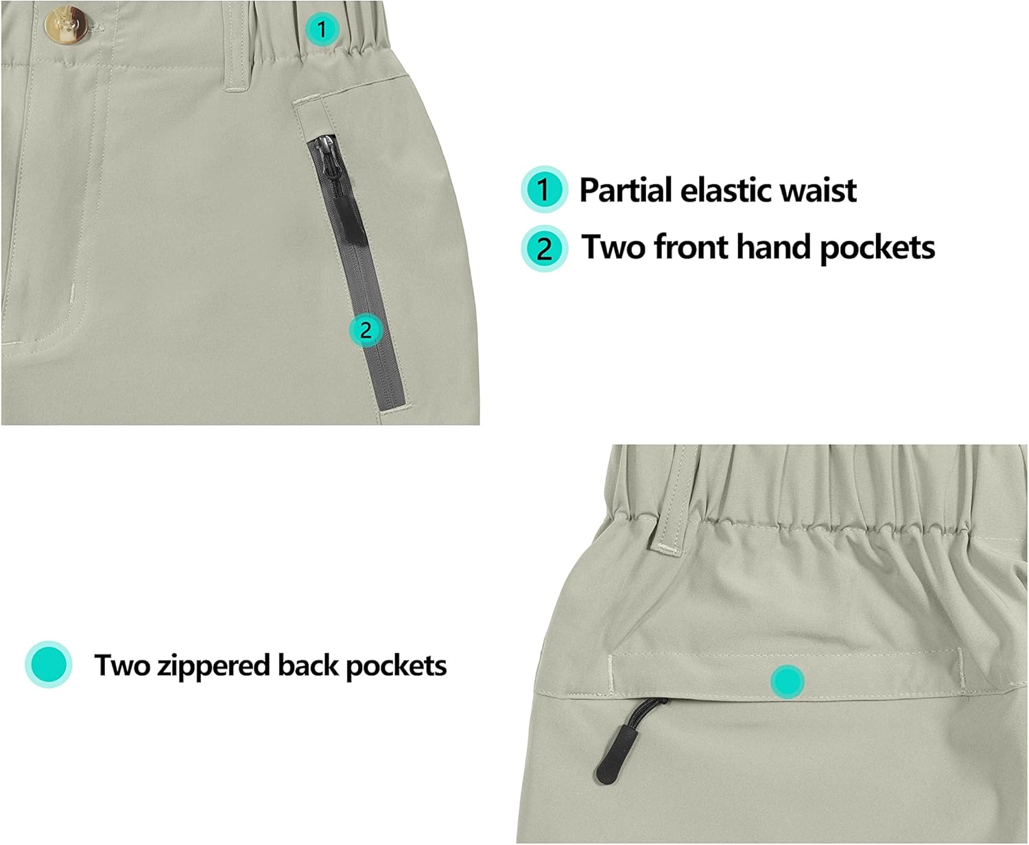 Little Donkey Andy Women's Stretch Quick Dry Shorts for Hiking, Camping, Travel : Clothing, Shoes & Jewelry